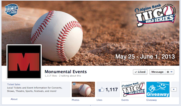 Monumental Events Facebook Page
